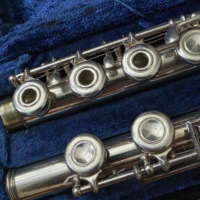 DeFord USA (Emerson) Flute Open Hole Uncommon Model C Foot Inline G & Case- Read image 3