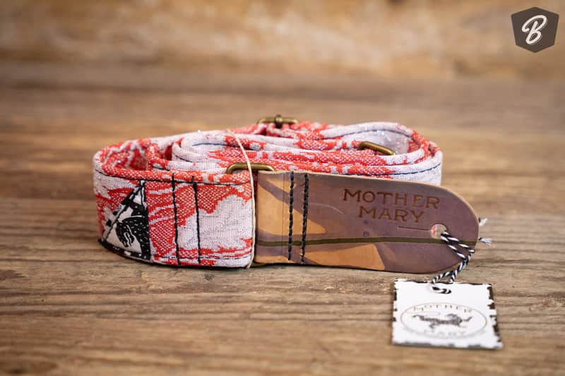 Mother Mary "The Red Leaf" Guitar Strap image 1