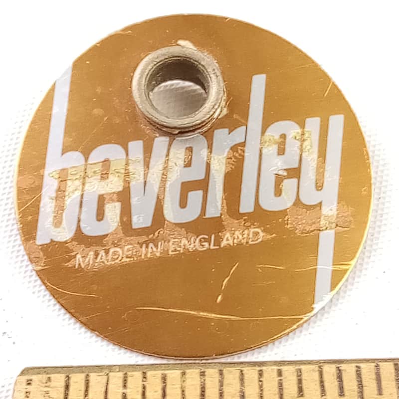Beverley Brass/White Made In England Badge Vintage60 Premier Bass/Snare/Tom Drum image 1