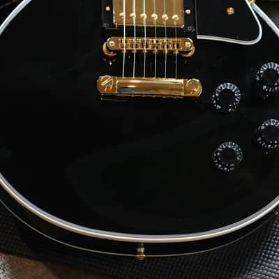 2023 Gibson Custom Shop Les Paul Custom w/ Slim Taper Neck Electric Guitar Black Ebony + COA OHSC image 6