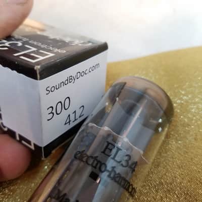 Electro-Harmonix Tight Matched Pair (2) EL34 6CA7 tNOS AT1000 TESTED Vacuum Tubes Power Pentode 2000-2003 image 11