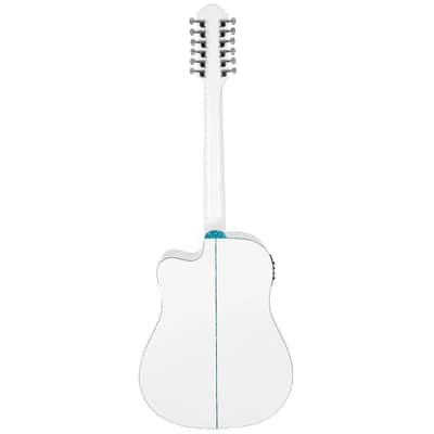 Oscar Schmidt OD312CEWH Dreadnought Cutaway Style Mahogany Neck 12-String Acoustic-Electric Guitar image 3