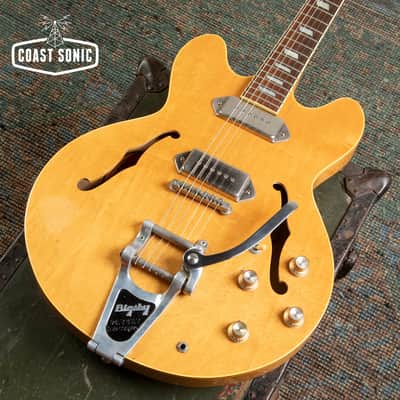 1990 Epiphone Casino Natural Pre-Elitist made in Japan w/ Bigsby image 7