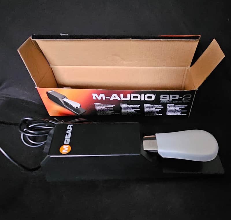 M-Audio SP-2 Piano-Style Keyboard Sustain Pedal 2010s - Black/Chrome image 1