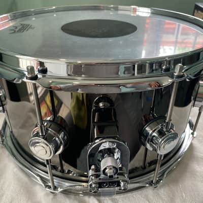 DW Collector's Series Black Nickel Over Brass 7x13" Snare Drum 2014 - 2021 - Black Nickel with Black Nickel Hardware image 2