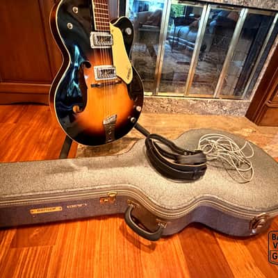 1966 Gretsch Double Anniversary 6117- Golden Sunburst – w/ Original HS Case, Strap & Cord! image 13