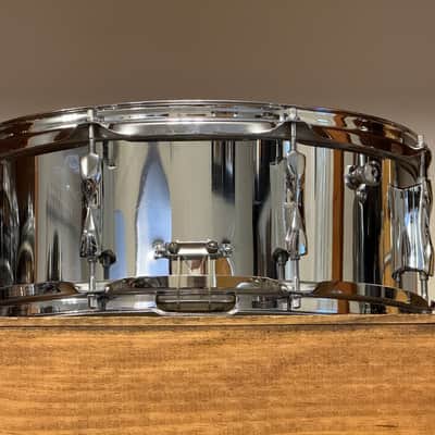 1960's Premier Olympic Chrome Over Steel Snare Drum 5x14 image 5