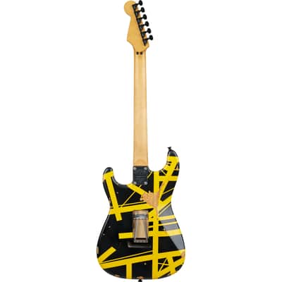 EVH Limited Edition Striped Series Frankenstein Frankie Electric Guitar - Aged Black with Yellow Stripes image 3