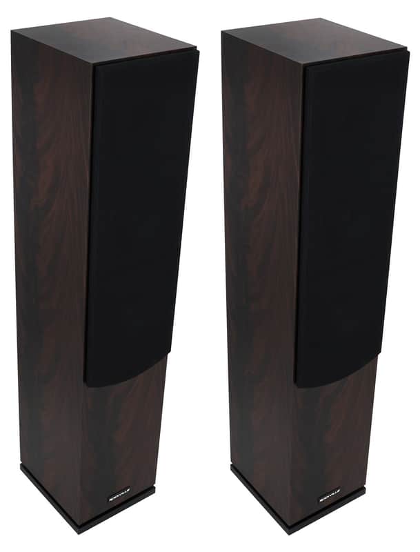 Pair Rockville Lux 654 Dark Wood Dual 6.5" 160 Watt 4 Ohm Hi-Fi Tower Speakers image 1