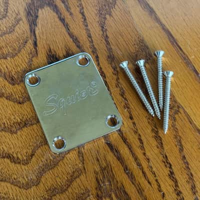 Fender Squier Neck Plate with Screws for Stratocaster, Telecaster, Jazzmaster, Mustang, Jaguar and other Electric Guitars - Chrome image 4