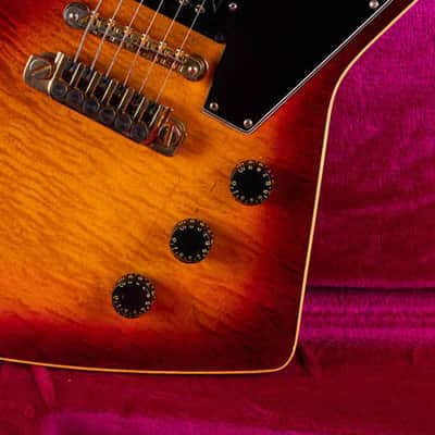 Gibson The Explorer CMT with TP-6 Tailpiece and Bound Curly Maple Top 1982 Cherry Sunburst image 17