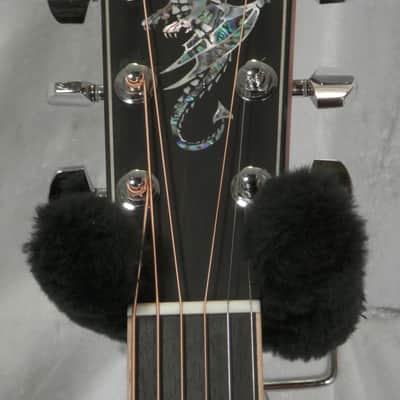 Larrivee Custom LV-10E Madagascar Rosewood Back & Sides, Moon Spruce Top, Dragon ,Vine-Vase Cutaway image 14