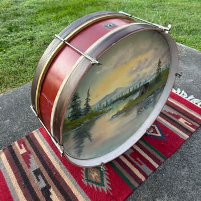Ludwig Pioneer Bass Drum 1920’s - Mahogany Red image 3