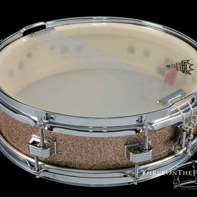 1960s Ludwig Pre-Serial Downbeat Snare Drum Keystone Champagne :  4 x 14 image 11