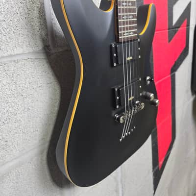 Schecter Demon-6 2014 - 2017 - Aged Black Satin with Hard Case image 5