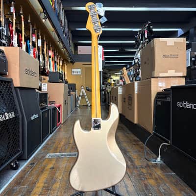 Fender American Professional Classic Jazz Bass Faded Firemist Gold w/Padded Gig Bag image 6