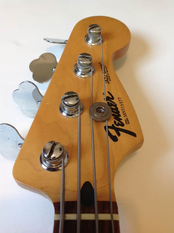 Fender Standard Jazz Bass (Black Label) 1995 Arctic White MIM | Reverb