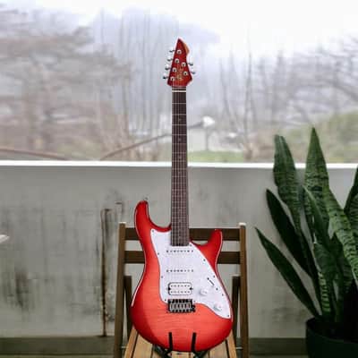 WINZZ Gravity PRO Series -WGS150 Solid Alder Body ST electric guitar With Roasted Maple Neck, HSS Pickups, Rosewood Fingerboard, D'Addario EXL120 Strings, Mini Double Locking Tremolo - Red image 7
