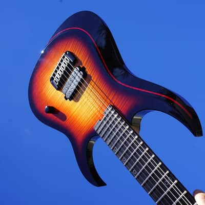 Schecter USA CUSTOM SHOP Sunset Extreme-7 3-Tone Sunburst 7-String Electric Guitar w/ Case image 1