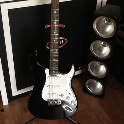 Burswood Strat with Flame Maple neck Black image 1