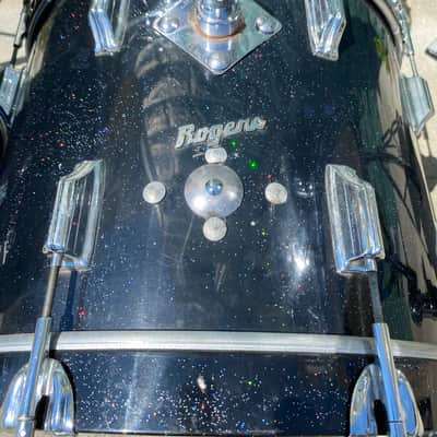 Incredible Looking & Sounding Rare Rogers 18” Bass Drum Kit  1960’s - Rainbow Sparkle Drum Set Holy Grail of Jazz Kits! 18-14-12 image 2