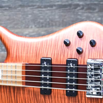 Spector Euro 5 RST Sienna Stain Matte Flame Maple Top 5-String Electric Bass w/Bag image 7