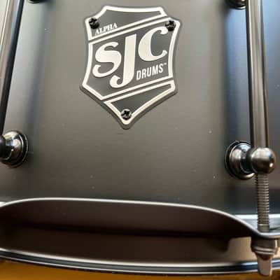 SJC 6.5" x 14" Alpha Steel Snare Drum - Flat Black image 2