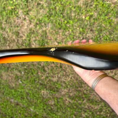 MJT Vintage Aged Nitro Guitar Body VTS 3 Tone Burst Body Only No  Parts Incuded image 6