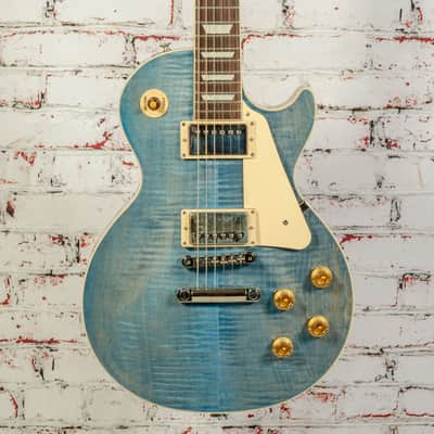 Gibson - Les Paul Standard 50s Figured Top - Electric Guitar - Ocean Blue - w/ Hardshell Case image 1