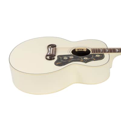 Used Gibson SJ-200 Standard Acoustic-Electric - Classic White image 5