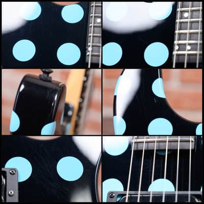 Kramer Original Collection NightSwan Black with Blue Polka Dot 2022 w/Gator Hardshell Case image 14