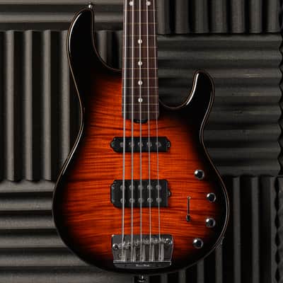 Ernie Ball Music Man 20th Anniversary Stingray 5 HS Fretless 2007 - California Sunset image 1