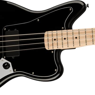 Squier Affinity Series Jaguar Bass H Maple FB Black Pickguard Black image 4