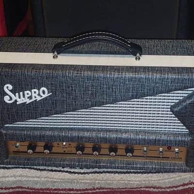 Supro 1699RH Statesman 2-Channel 50-Watt Tube Guitar Head 2017 - Present - Black Rhino image 1