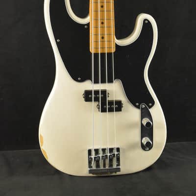 Fender Mike Dirnt Road Worn Precision Bass Maple Fingerboard White Blonde image 1