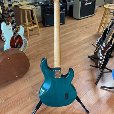 Music Man Stingray 4 string bass LEFT handed 1998 Teal image 10