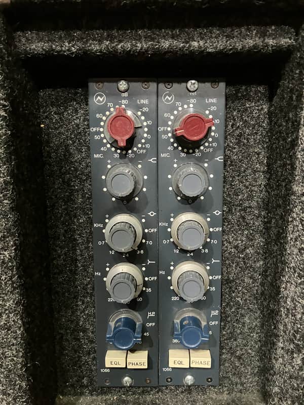 Vintage Neve 1066 Mic / Line Input Module with 3-Band EQ Stereo Pair 1970s - RAF Blue Grey image 1