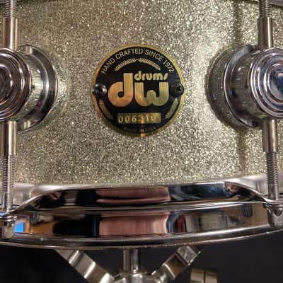 DW - David Frangioni Collection - 5x14" Collector's Series Maple Snare Drum 1987 - Silver Sparkle image 4