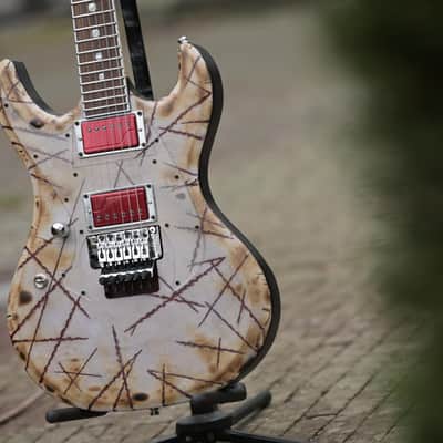 ESP E-II RZK-I Burnt Left Handed Signature - Distressed &amp; Burnt - Lefty(2) image 3