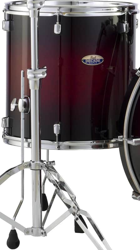 Pearl Decade Maple 14x14" Deep Red Burst Lacquer #261 Floor Tom Drum w/Legs | WorldShip | NEW | Authorized Dealer image 1