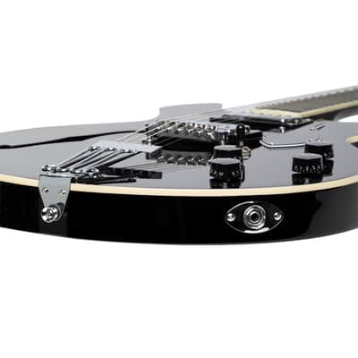 Stagg Silveray 533 Chambered Maple Body, Black image 7