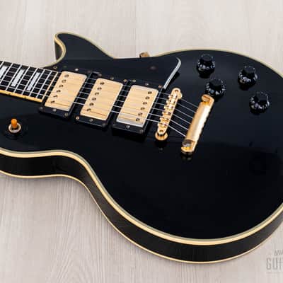 1989 Burny Black Beauty Custom '57 Model RLC-65 3 Pickup w/ VH-3 Pickups, Japan Fernandes image 9