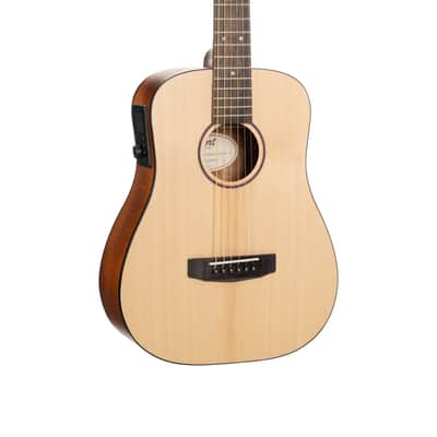 Cort EARTHGO-OP Earth Series Go Hyvibe Solid Sitka Spruce Top Mahognay Neck 6-String Travel Acoustic-Electric Guitar w/Gig Bag image 3