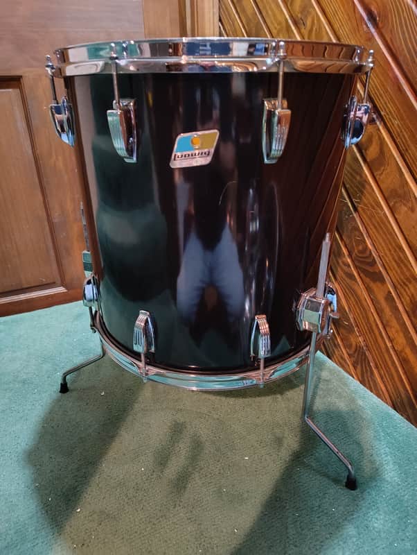 Ludwig 16x16 Floor Tom Maple 1970's - Black Wrap image 1
