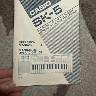 Casio SK-5, 1980 Vintage Manual