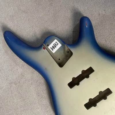 Blue Burst 4 String Electric Bass Basswood Body DIY Project image 2