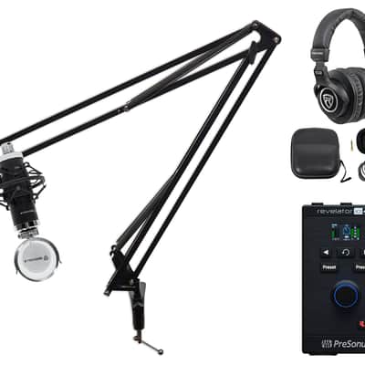 Presonus Revelator 1-Person Podcast Podcasting Kit Interface+Mic+Headphones+Boom image 1