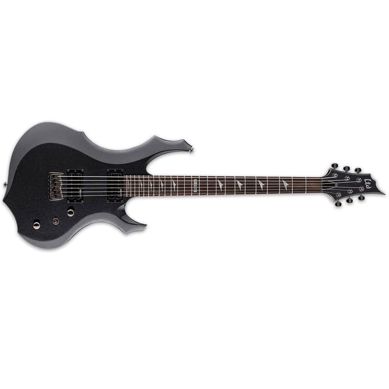 ESP LTD F-200B F-Series Electric Guitar Baritone in Charcoal Metallic LF-200BCHM image 1