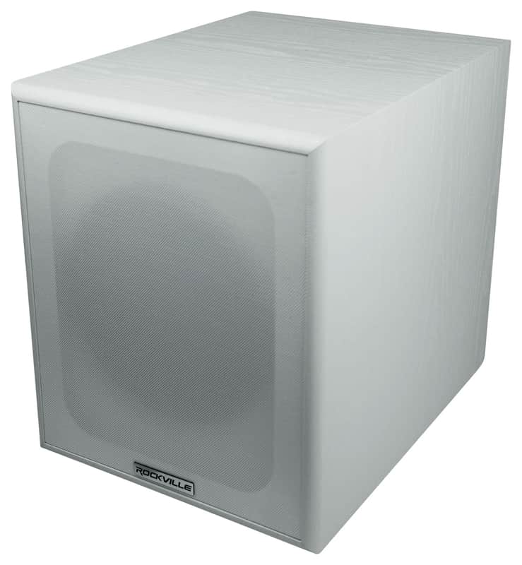 Rockville Rock Shaker 8" Inch White 400w Powered Home Theater Subwoofer Sub image 1