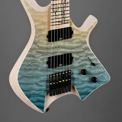 Padalka Guitars Pluto DC 7 Cartoon Collection #8 Natural Blue | Reverb